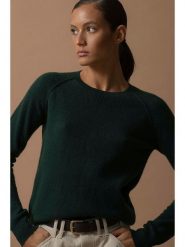 Perfect Cashmere Kaszmirowy sweter "Wilma" w kolorze ciemnozielonym rozmiar: L. Zielone swetry Perfect Cashmere, l, bez wzorów, z kaszmiru, bez ramiączek. Za 351.38 zł.