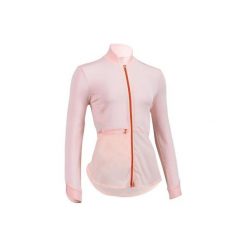 Bluza na zamek fitness kardio 500 damska. Brązowe bluzy DOMYOS, bez wzorów, z elastanu, bez kaptura. W wyprzedaży za 59.99 zł.