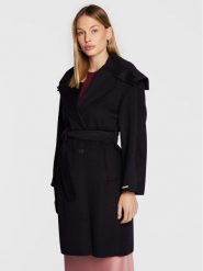Marella Płaszcz wełniany Harden 30160228 Granatowy Regular Fit. Niebieskie płaszcze Marella, na zimę, bez wzorów, z wełny, bez kaptura. Za 2,839.00 zł.