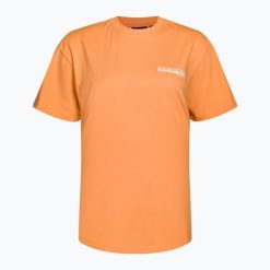 Koszulka damska Napapijri S-Faber. Brązowe bluzki Napapijri, s, bez wzorów, sportowe, bez kołnierzyka, bez ramiączek. Za 129.99 zł.