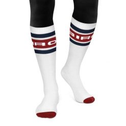 Skarpety narciarskie retro Siroko Albulapass White. Białe skarpety SIROKO, bez wzorów. Za 63.00 zł.