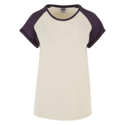 T-shirt Damski Kontrastowy Raglanowy. Brązowe t-shirty Urban Classics, xl, bez wzorów, bez kołnierzyka, bez ramiączek. Za 64.99 zł.