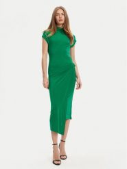 Calvin Klein Sukienka codzienna LV044C237G Zielony Slim Fit. Zielone sukienki Calvin Klein, na co dzień, l, bez wzorów, z syntetyku, bez kołnierzyka, bez ramiączek, proste. Za 529.99 zł.