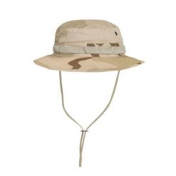 Kapelusz turystyczny z odpinaną osłoną karku US Desert. Brązowe kapelusze HELIKON-TEX, bez wzorów. Za 64.99 zł.