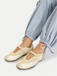 Reebok Baleriny CEOSS-ULTRA LO MARY JANE 100271637 Żółty jasny. Żółte baleriny Reebok, bez wzorów, z materiału, bez obcasa. Za 299.99 zł.