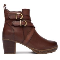 Kozaki Josef Seibel. Brązowe kozaki Josef Seibel, bez obcasa, na słupku, bez zapięcia. Za 519.99 zł.