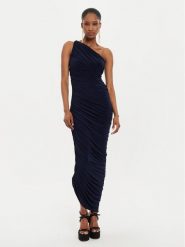 NORMA KAMALI Sukienka koktajlowa KK2243PL287951 Granatowy Slim Fit. Niebieskie sukienki Norma Kamali, xs, bez wzorów, z syntetyku, wizytowe, bez kołnierzyka, bez ramiączek. Za 749.99 zł.