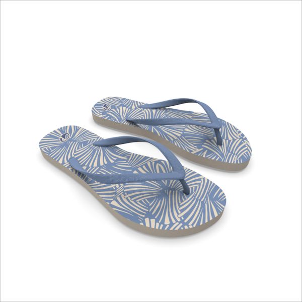 Japonki damskie Olaian 120 Tribu. Brązowe klapki OLAIAN, bez wzorów, bez obcasa. W wyprzedaży za 14.99 zł.