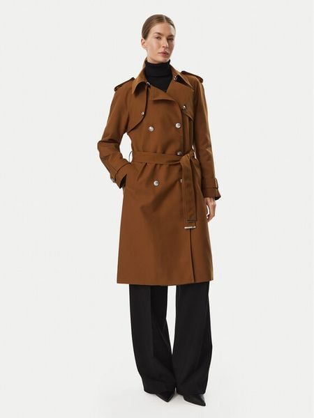 Morgan Trencz 242-GTRENCH1 Brązowy Regular Fit. Brązowe płaszcze Morgan, bez wzorów, z syntetyku, bez kaptura. Za 699.99 zł.