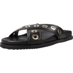 Sandały GIOSEPPO 75095G Czarny. Czarne sandały Gioseppo, bez wzorów, ze skóry, bez obcasa, bez zapięcia. Za 283.99 zł.