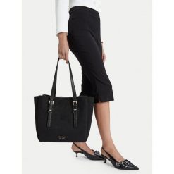 Torebka Nine West. Czarne shopper Nine West, bez wzorów, bez dodatków. Za 329.99 zł.