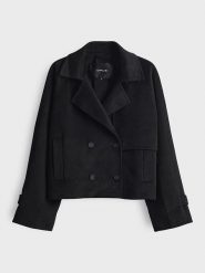 OPUS Kurtka przejściowa w kolorze czarnym rozmiar: 40. Czarne kurtki Opus, bez wzorów, z wełny, bez kaptura. Za 304.99 zł.