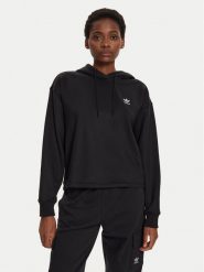 Adidas Bluza Trefoil IU2421 Czarny Loose Fit. Czarne bluzy Adidas, xl, bez wzorów, z bawełny, bez kaptura. Za 159.99 zł.