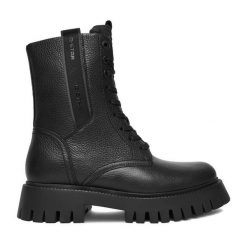 Trzewiki G-Star Raw. Czarne botki G-Star Raw, bez wzorów, bez obcasa, na płaskiej podeszwie, bez zapięcia. Za 419.99 zł.