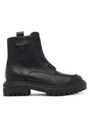 TWINSET Botki 252TCP184 Czarny. Czarne botki Twinset, bez wzorów, ze skóry, bez obcasa, na płaskiej podeszwie, bez zapięcia. Za 1,169.00 zł.