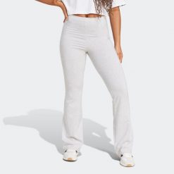 Legginsy fitness damskie ADIDAS flare. Szare legginsy Adidas, l, bez wzorów, z bawełny. W wyprzedaży za 99.99 zł.