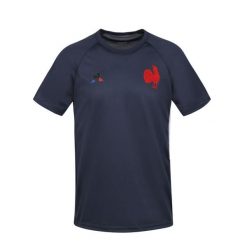 Second Life - Koszulka do rugby replika Francuskiej... - Stan Doskonały. Bluzki Le Coq Sportif, s, bez wzorów, sportowe, bez kołnierzyka, bez ramiączek. Za 134.99 zł.