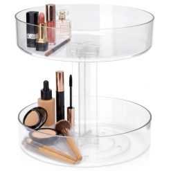 Organizer na kosmetyki do makijażu 2-poziomowy obrotowy 21x21,5 cm. Zestawy Eleganza. Za 42.90 zł.