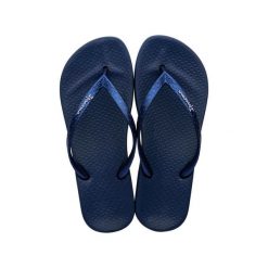 Japonki plażowe damskie Ipanema Anatomic Tan Fem. Niebieskie klapki Ipanema, bez wzorów, z gumy, bez obcasa. Za 67.64 zł.