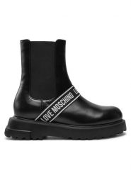 LOVE MOSCHINO Sztyblety JA24104G1LIA0000 Czarny. Czarne botki Love Moschino, bez wzorów, ze skóry, bez obcasa, na płaskiej podeszwie, bez zapięcia. Za 1,199.00 zł.