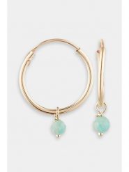 OR ÉCLAT Złote kolczyki-kreole "Blake" z amazonitami rozmiar: onesize. Żółte kolczyki OR ÉCLAT, złote. Za 314.05 zł.