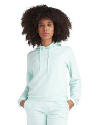 Krótka bluza z kapturem Chic Boxing. Niebieskie bluzy LEONE 1947 APPAREL, na lato, l, bez wzorów, z bawełny, z kapturem. Za 126.26 zł.