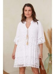 Curvy Lady Sukienka w kolorze białym rozmiar: 40/42. Białe sukienki Curvy Lady, bez wzorów, z koronki, klasyczne, bez kołnierzyka, bez ramiączek, mini. Za 149.31 zł.