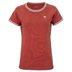 Damska koszulka tenisowa Tecnifibre Team Stretch Tee. Brązowe bluzki TECNIFIBRE, bez wzorów, sportowe, bez kołnierzyka, bez ramiączek. Za 139.99 zł.