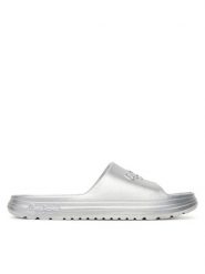 Pepe Jeans Klapki Beach Slidemet PLS70165 Srebrny. Szare klapki Pepe Jeans, bez wzorów, z jeansu, bez obcasa. Za 109.99 zł.