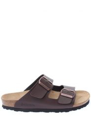 BACKSUN Skórzane klapki w kolorze brązowym rozmiar: 37. Brązowe klapki Backsun, bez wzorów, z otwartym noskiem, bez obcasa. Za 117.99 zł.