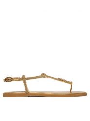 KARL LAGERFELD Sandały Olympia II KL87416 Złoty. Żółte sandały KARL LAGERFELD, bez wzorów, z syntetyku, bez obcasa, na płaskiej podeszwie, bez zapięcia. Za 526.99 zł.