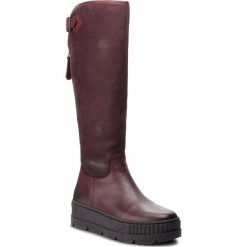 Kozaki EVA MINGE - Rincon 4AM 18SM1372543EF 634. Czerwone kozaki Eva Minge, z nubiku, bez obcasa, bez zapięcia. W wyprzedaży za 399.00 zł.