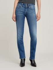 G-Star Dżinsy "Midge" - Slim fit - w kolorze niebieskim rozmiar: W30/L30. Niebieskie jeansy G-Star, l, z aplikacjami. Za 223.45 zł.