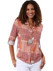 WITT WEIDEN Bluzka w kolorze jasnoróżowo-pomarańczowym rozmiar: 40. Pomarańczowe bluzki WITT WEIDEN, bez wzorów, z wiskozy, bez kołnierzyka, bez ramiączek. Za 60.99 zł.