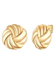 Yokoamii Pozłacane kolczyki-wkrętki rozmiar: onesize. Żółte kolczyki Yokoamii, metalowe. Za 39.99 zł.