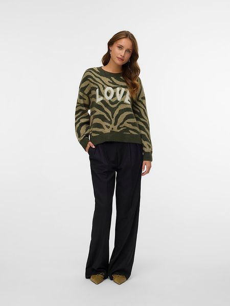 Vero Moda Sweter w kolorze khaki rozmiar: XL. Brązowe swetry Vero Moda, xl, bez wzorów, z wełny, bez ramiączek. Za 113.63 zł.