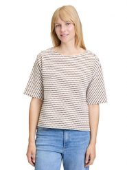BETTY & CO Koszulka w kolorze kremowo-brązowym rozmiar: 44. Brązowe bluzki Betty & Co, bez wzorów, bez kołnierzyka, bez ramiączek. Za 95.95 zł.
