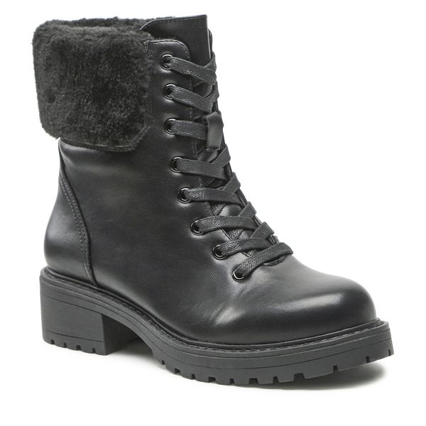 Trzewiki Jenny Fairy. Czarne botki Jenny Fairy, bez wzorów, bez obcasa, na płaskiej podeszwie, bez zapięcia. Za 199.99 zł.