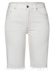 Cross Jeans Bermudy dżinsowe "Marisa" w kolorze białym rozmiar: W26. Białe szorty Cross Jeans, z aplikacjami, z bawełny, klasyczne. Za 55.95 zł.