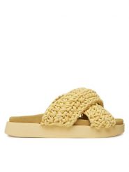 Inuikii Klapki Woven 70104-105 Żółty. Żółte klapki Inuikii, bez wzorów, z materiału, bez obcasa. Za 709.99 zł.