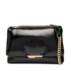 Torebka Armani Exchange. Czarne torebki klasyczne Armani Exchange, bez wzorów, bez dodatków. Za 709.99 zł.