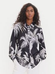 Guess Koszula W5YH03 WF1T2 Czarny Regular Fit. Czarne koszule Guess, xs, z aplikacjami, z syntetyku, bez kołnierzyka, bez ramiączek. Za 439.99 zł.