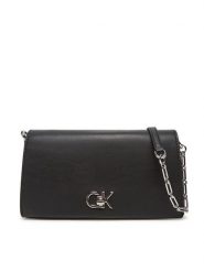 Calvin Klein Torebka Re-Lock Mini Conv LV04F3103G Czarny. Czarne torebki klasyczne Calvin Klein, bez wzorów, ze skóry, bez dodatków. Za 529.99 zł.