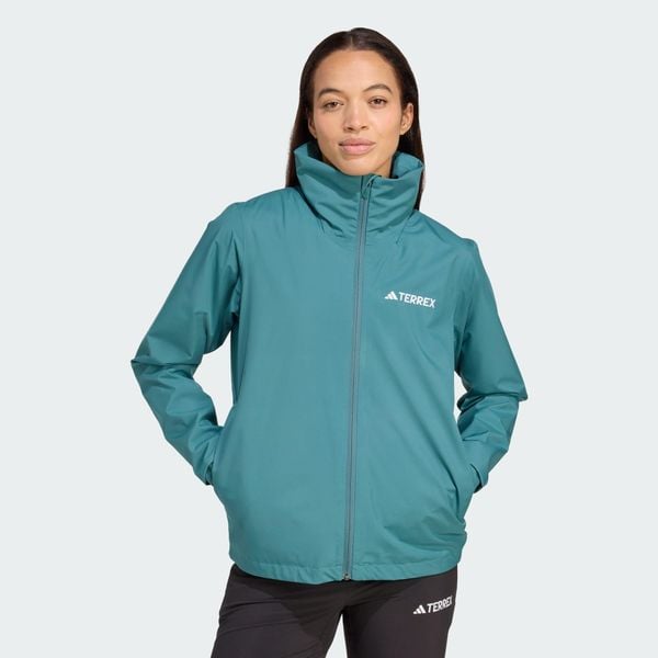 Kurtka przeciwdeszczowa Multi Essentials 2L. Niebieskie kurtki sportowe Adidas, l, bez wzorów, bez kaptura, trekkingowe, ClimaProof (Adidas). W wyprzedaży za 285.35 zł.