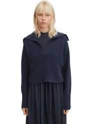 Tom Tailor Sweter w kolorze granatowym rozmiar: M. Niebieskie swetry Tom Tailor, m, bez wzorów, bez ramiączek. Za 61.60 zł.