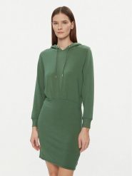 DKNY Sport Sukienka dzianinowa DP3D4832 Zielony Relaxed Fit. Zielone sukienki DKNY Sport, xs, bez wzorów, z dzianiny, sportowe, bez kołnierzyka, bez ramiączek, sportowe. Za 259.99 zł.