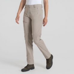 Spodnie turystyczne damskie Craghoppers NosiLife Pro Convertible Trouser III. Brązowe spodnie sportowe Craghoppers, bez wzorów, trekkingowe. Za 547.50 zł.