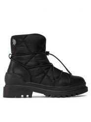 U.S. Polo Assn. Botki BRUNA011 Czarny. Czarne botki U.S. Polo Assn., bez wzorów, z materiału, bez obcasa, na płaskiej podeszwie, bez zapięcia. Za 449.99 zł.