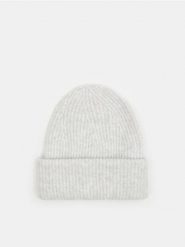 Czapka beanie - szary. Szare czapki Sinsay, bez wzorów. Za 19.99 zł.