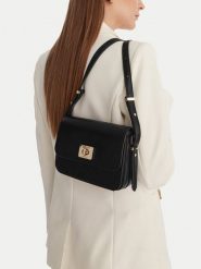 Nine West Torebka CEO-Zuro-LDA8705 Czarny. Czarne listonoszki Nine West, bez wzorów, z materiału, bez dodatków. Za 199.99 zł.